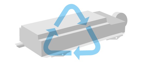 Infographics showing how Toyota recycles batteries